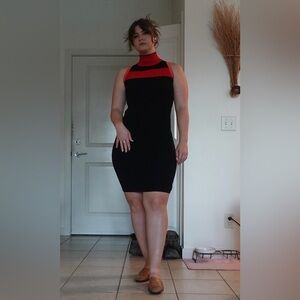 Tristan & Isuet high neck body con dress